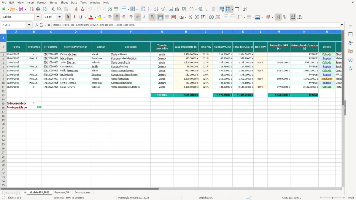 Captura 1: hoja Modelo303_2026 - Plantilla Excel plantilla modelo 303 excel gratis